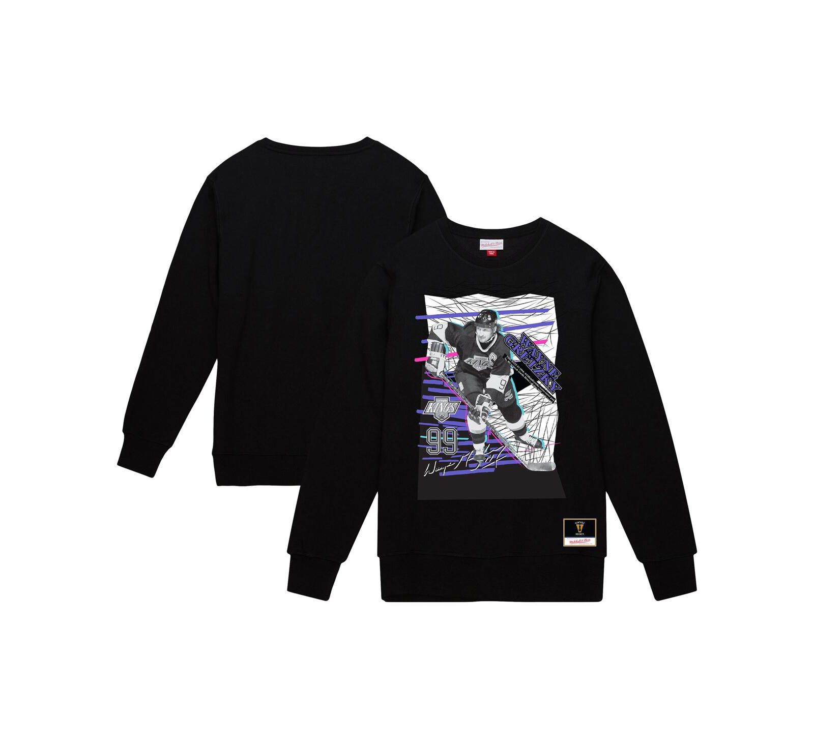 Mitchell & Ness Men's Wayne Gretzky Black Los Angeles Kings Streak Pullover Sweatshirt
