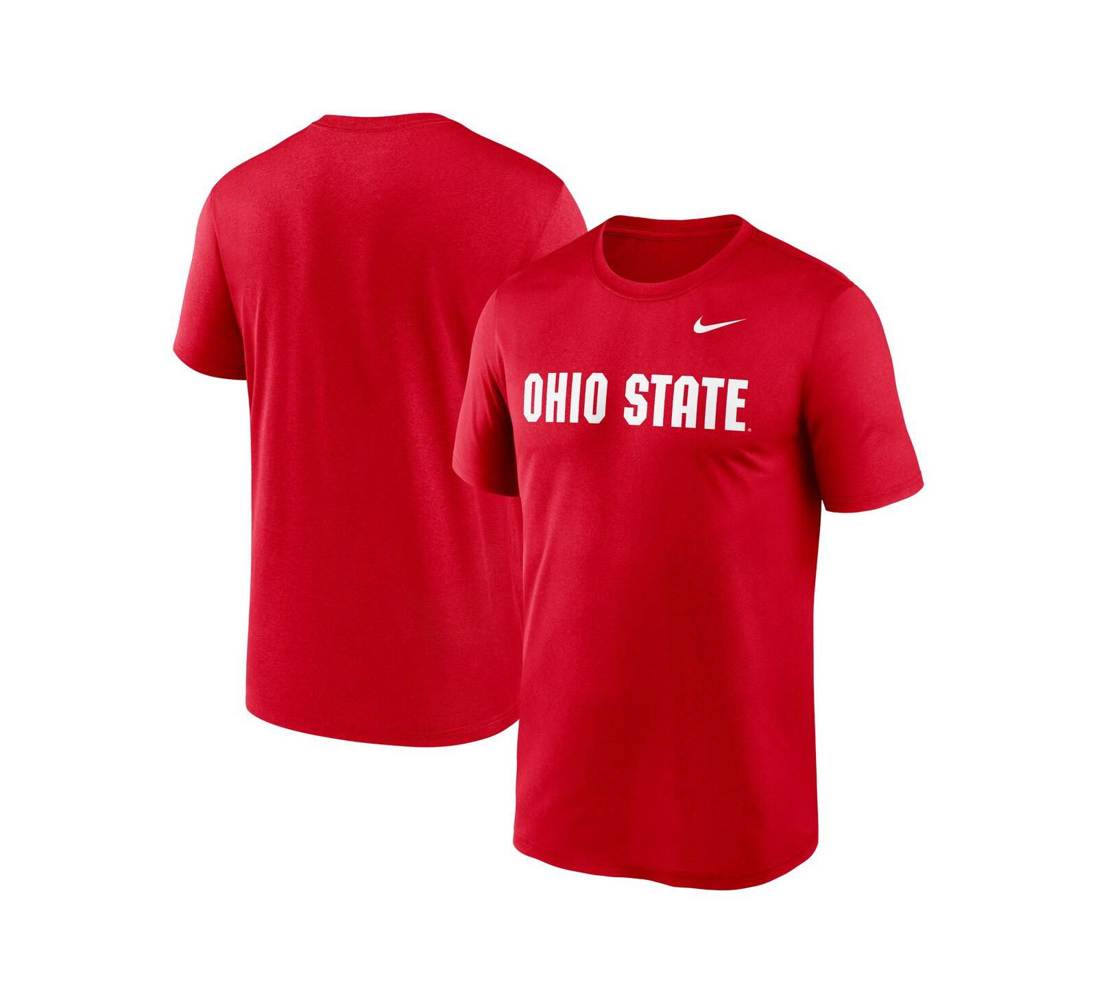 Nike Men's Scarlet Ohio State Buckeyes Primetime Legend Wordmark T-Shirt