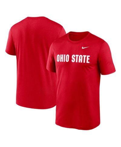 Nike Men's Scarlet Ohio State Buckeyes Primetime Legend Wordmark T-Shirt
