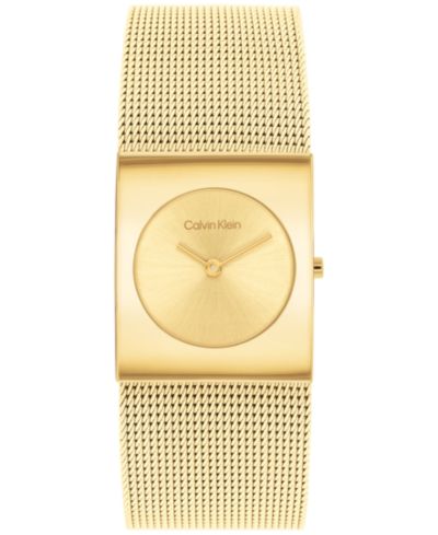 Женские часы Calvin Klein Pulse Gold-Tone Stainless Steel Mesh 26.40mm