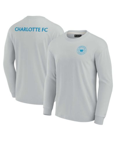 Fanatics Men's and Women's Gray Charlotte FC Elements Super Soft Long Sleeve T-Shirt