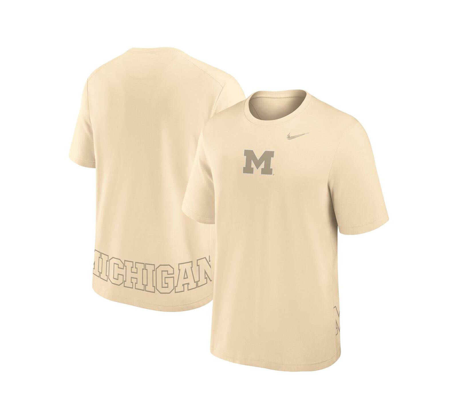 Nike Мужская футболка Michigan Wolverines Performance, цвет Cream