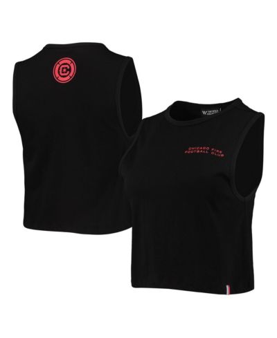 Женский топ The Wild Collective Chicago Fire Crop Muscle Tri-Blend