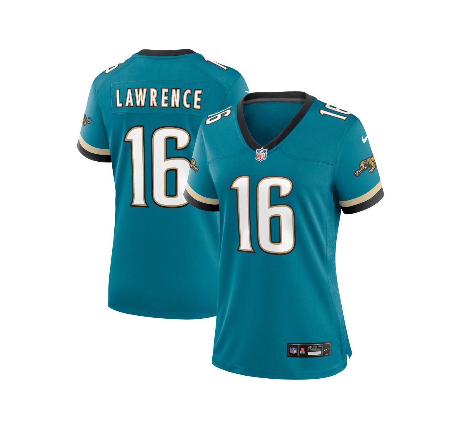 Женская игровая джерси Nike Trevor Lawrence Teal Jacksonville Jaguars Prowler Throwback
