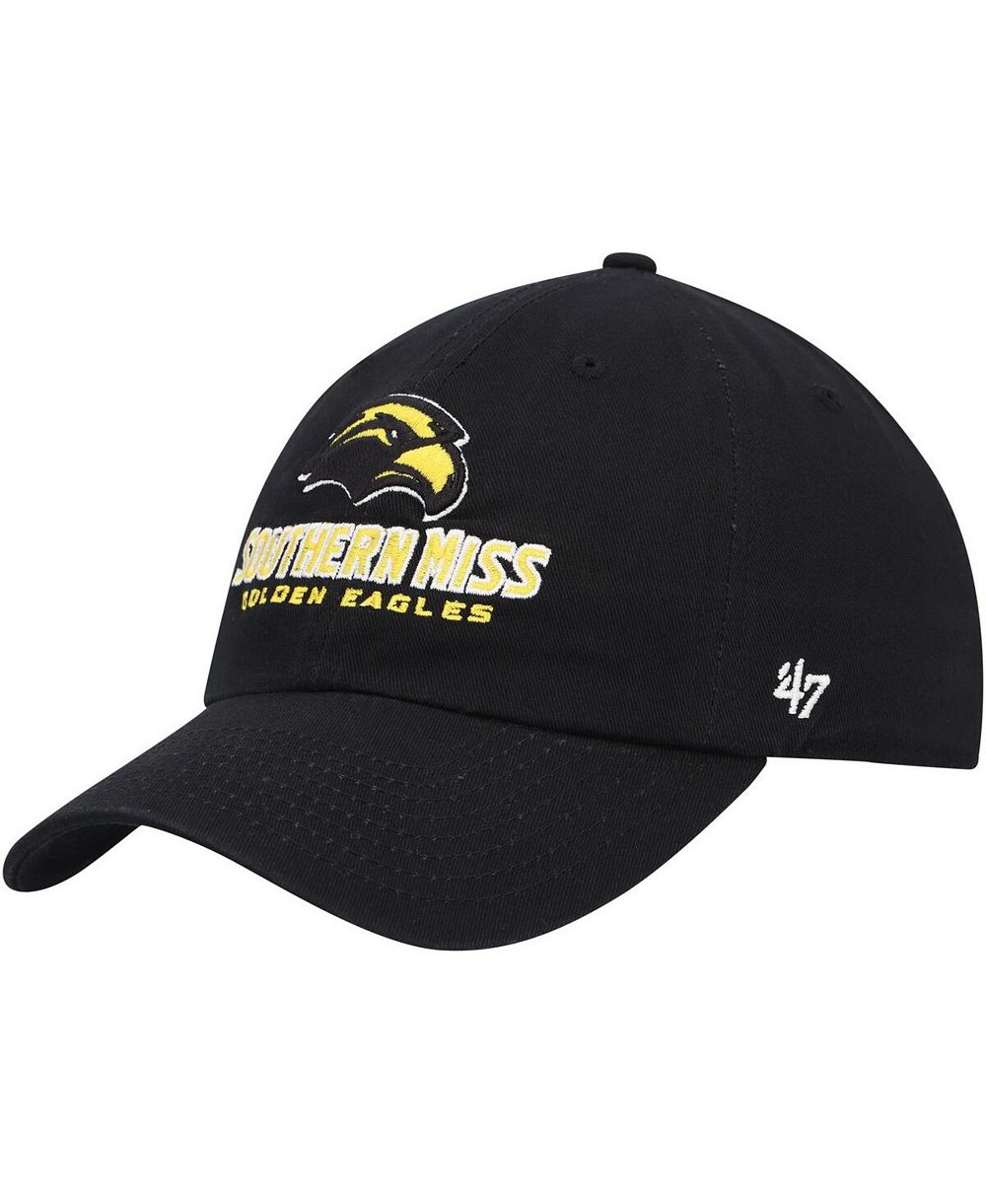 Кепка '47 Brand Men's Black Southern Miss Golden Eagles Clean Up Adjustable Hat