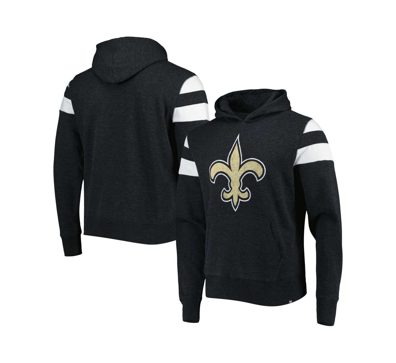 Мужское худи '47 Brand Men's Heathered Black New Orleans Saints Premier Nico Pullover