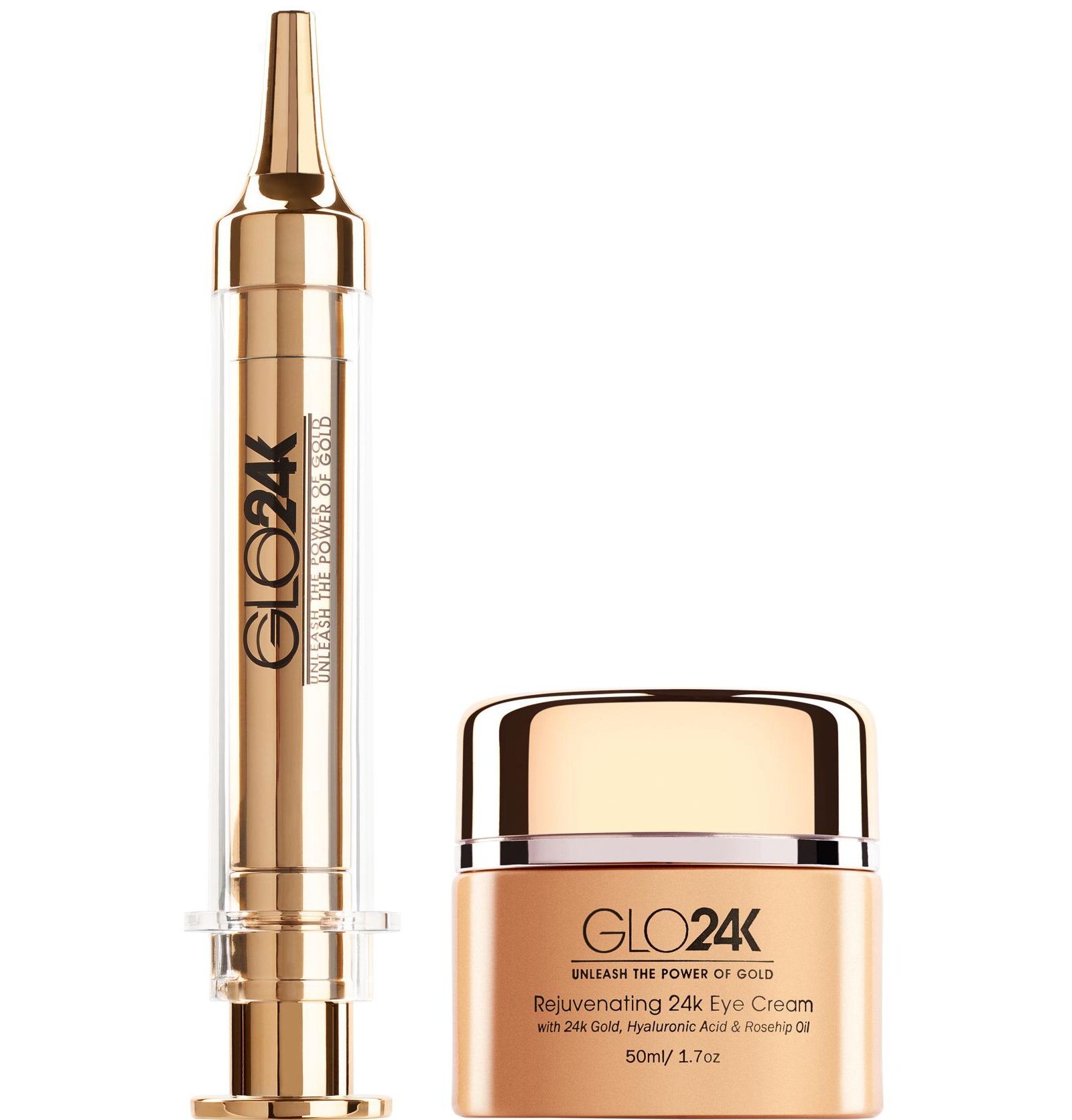 Набор по уходу за кожей GLO24K: крем для лица 24k и крем для век