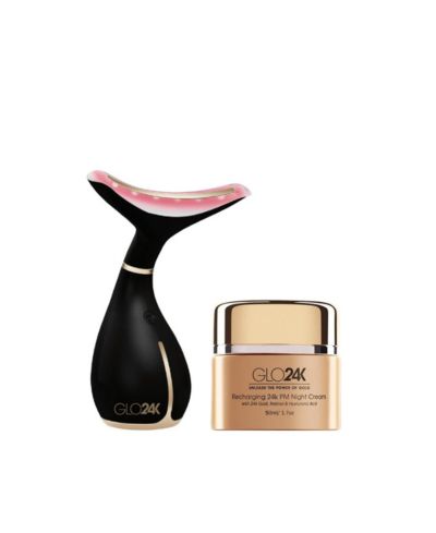 Neck & Face LED Beauty Massager + 24k Night  Cream