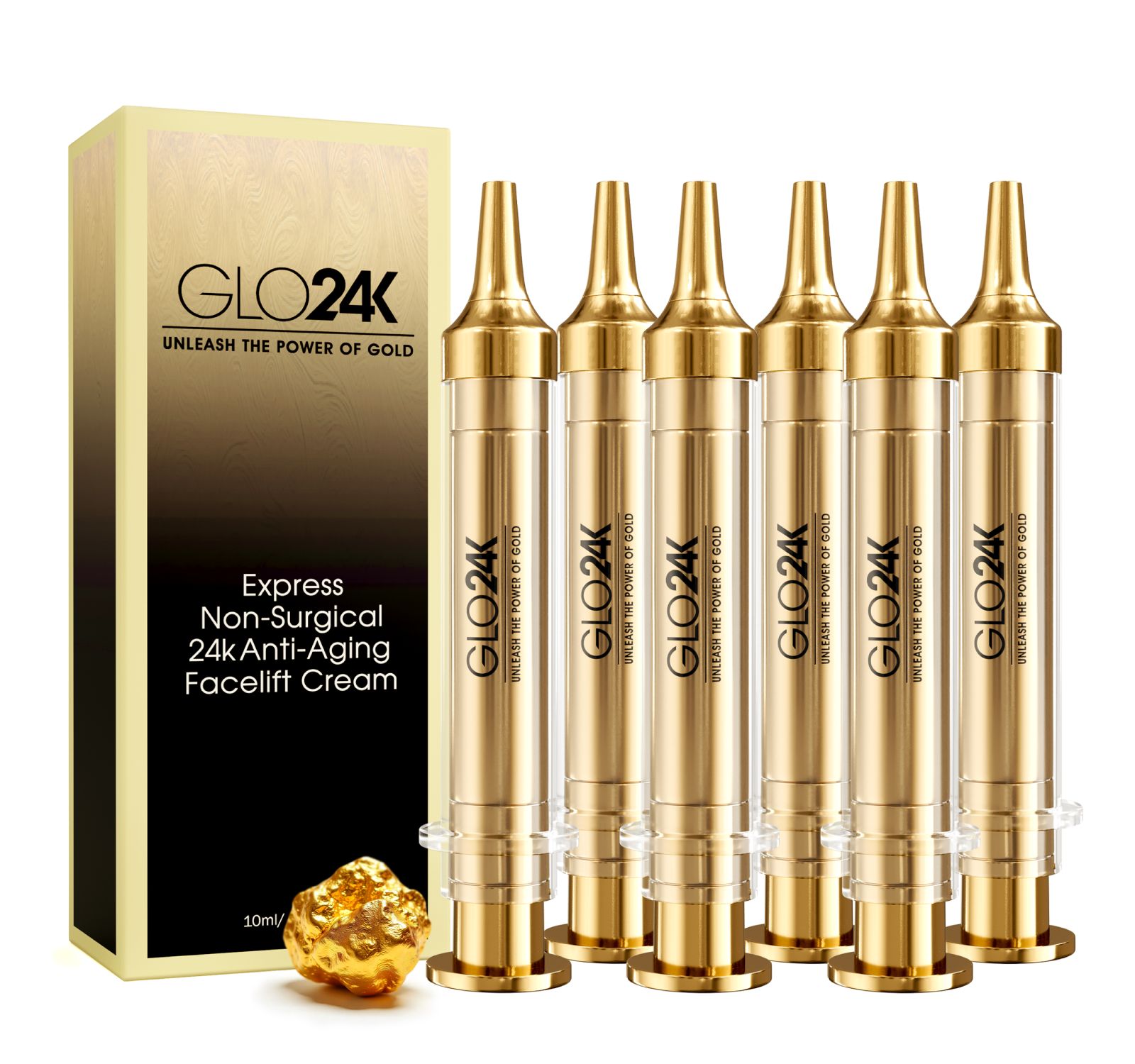 Крем Instant Facelift с 24k Gold, Hyaluronic Acid, Peptides и Vitamins, упаковка 6 шт