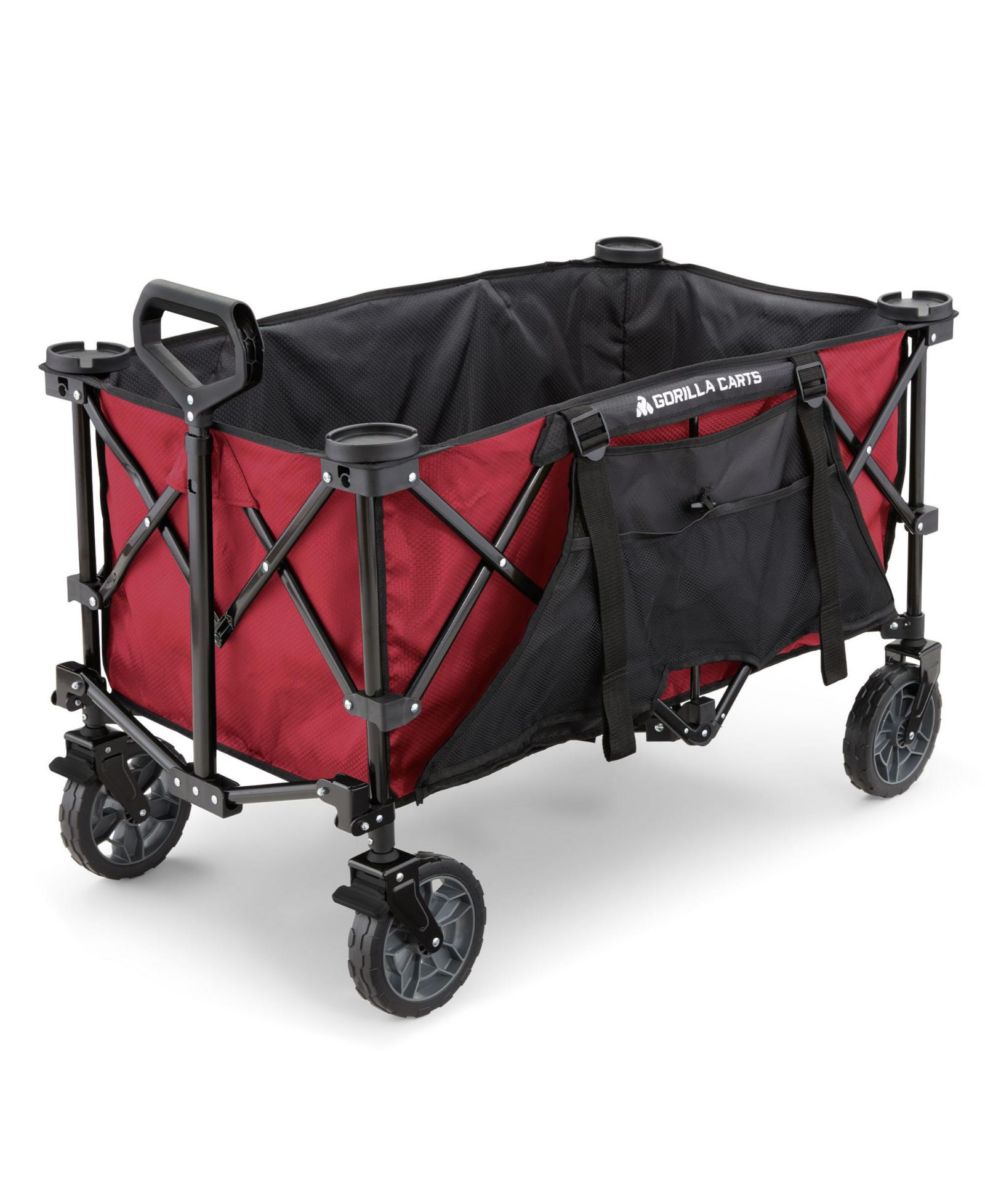 Gorilla Carts 7 Cubic Feet Foldable Utility Beach Wagon with Oversized Bed