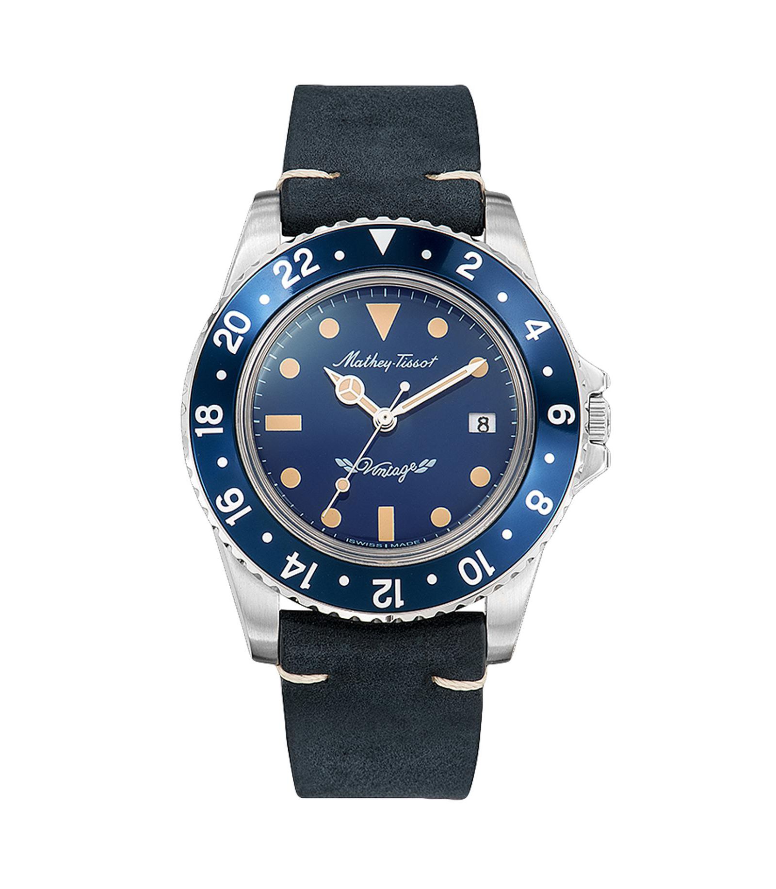Mathey Tissot Men's Vintage Blue Dial Watch - H900ALBU