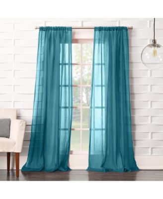 Silvia Crushed Texture Semi-Sheer Rod Pocket Curtain Panel