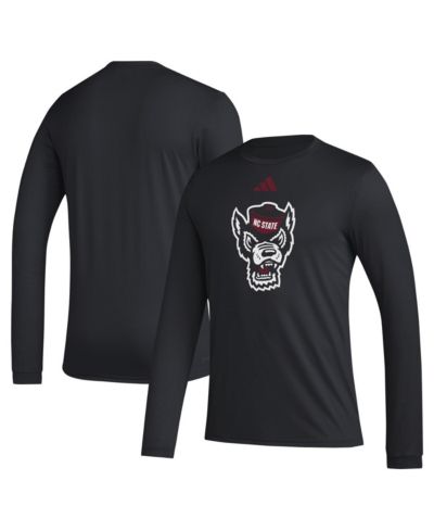 Adidas Men's Black NC State Wolfpack Primary Locker Logo Pre-Game Long Sleeve T-Shirt