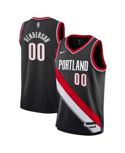 Детская джерси Nike Big Boys and Girls Scoot Henderson Black Portland Trail Blazers Swingman - Icon Edition
