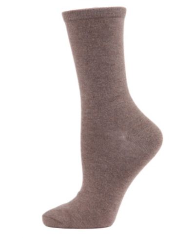 Flat knit Cashmere Women's Crew Socks