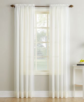 Crushed Sheer Voile Rod Pocket Curtain Panel