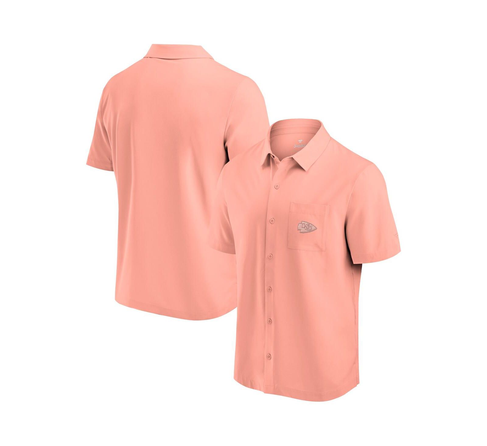Мужская рубашка Fanatics Coral Kansas City Chiefs Front Office Button-Up
