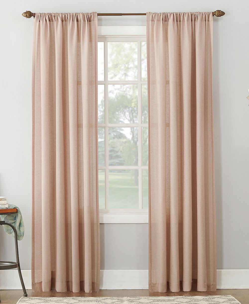 Шторы No. 918 Amalfi Linen Blend Textured Semi-Sheer Rod Pocket