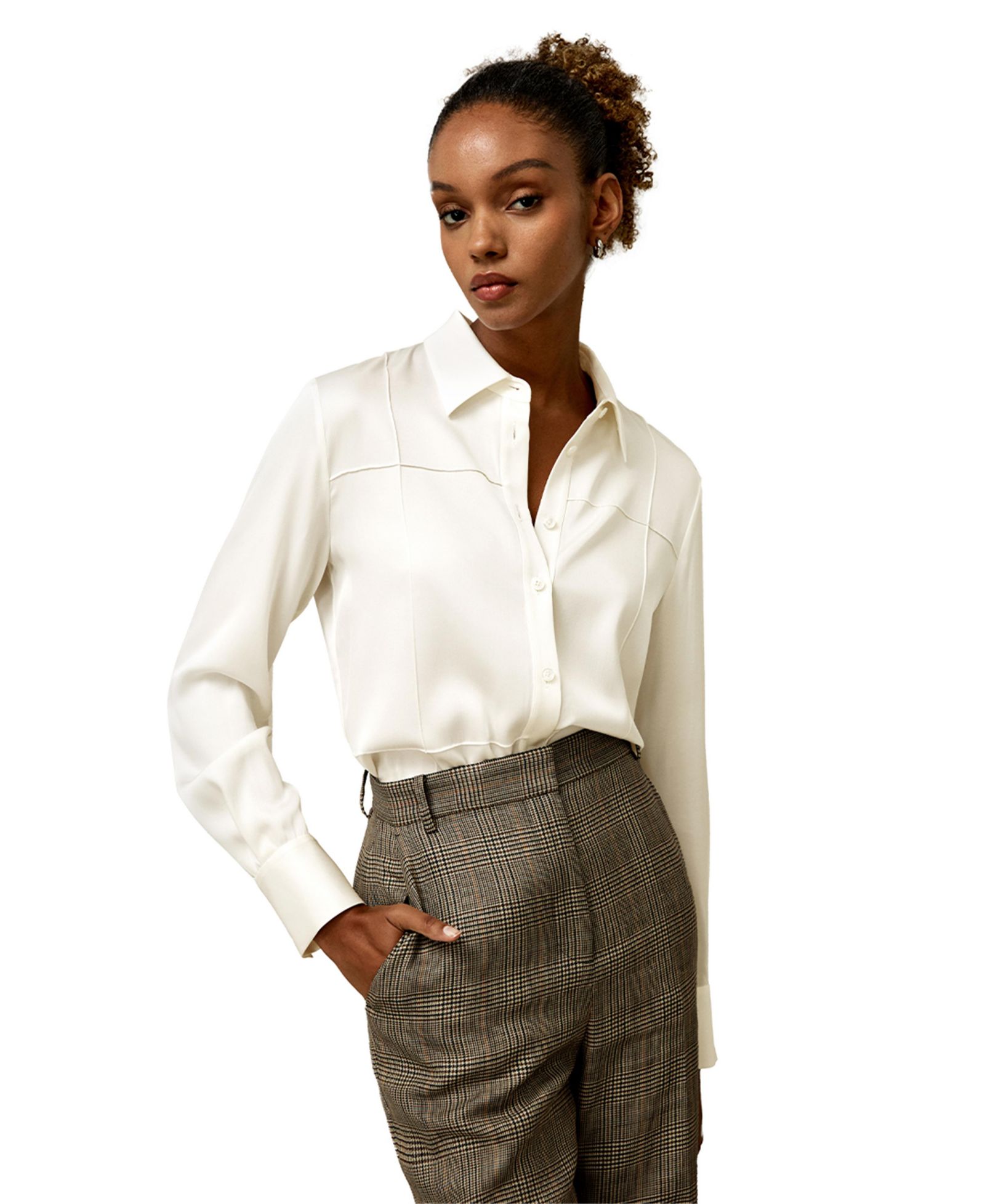 LILYSILK Women's Sprezzatura Silk Blouse