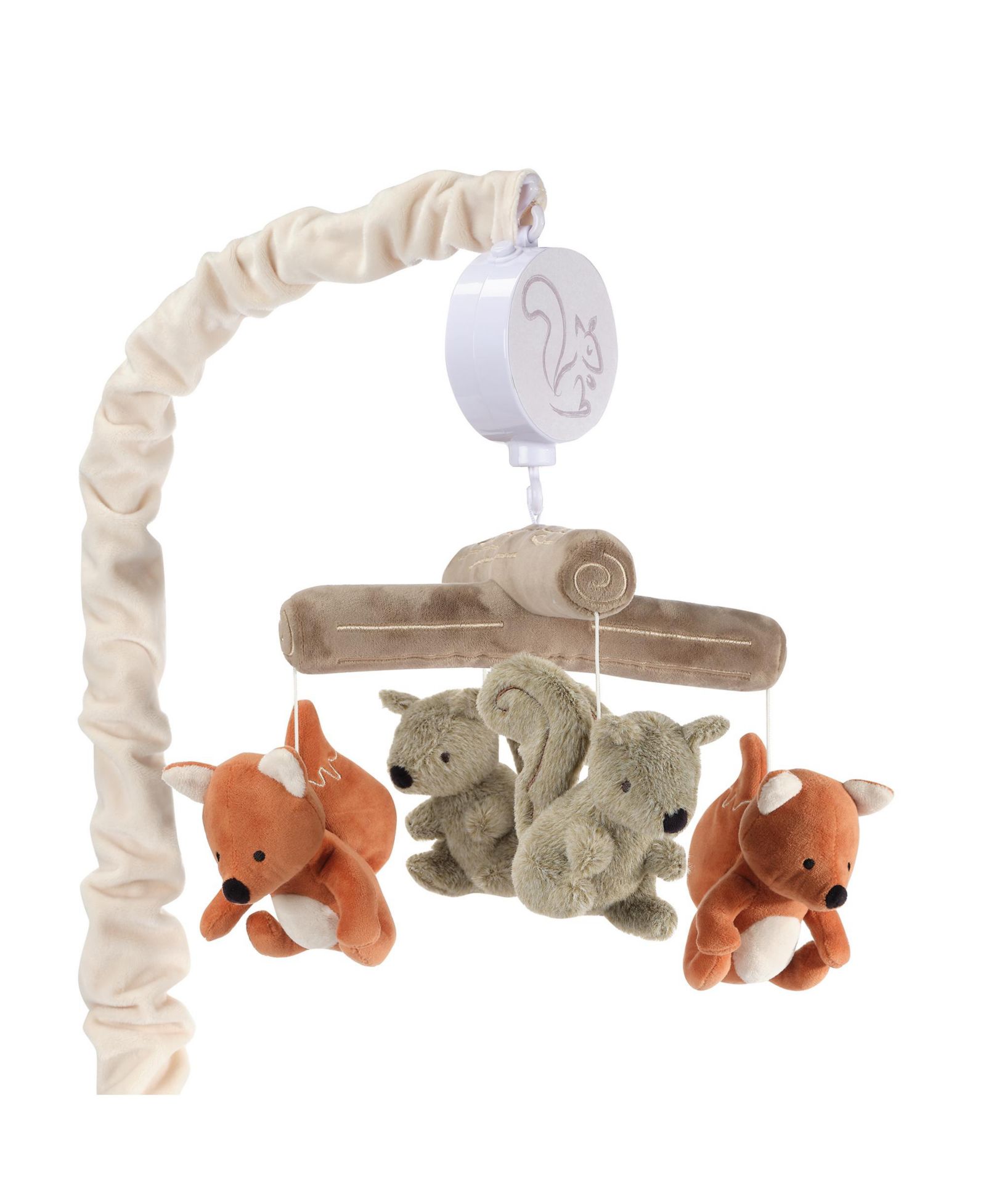 Lambs and Ivy Музыкальная мобильная игрушка для детской кроватки Treetop Fox and Squirrel Woodland