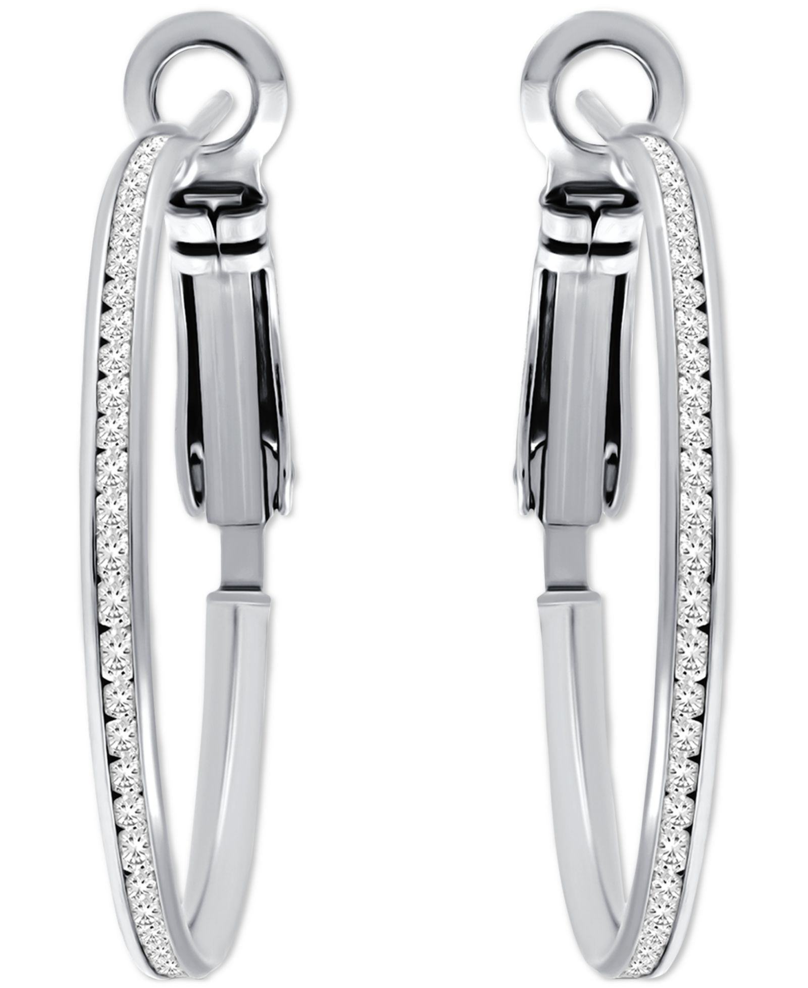 Серьги-кольца Giani Bernini Cubic Zirconia Medium, 1.18"