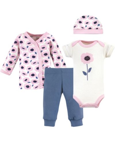 Touched by Nature Baby Girls Natural Cotton Preemie Layette Set
