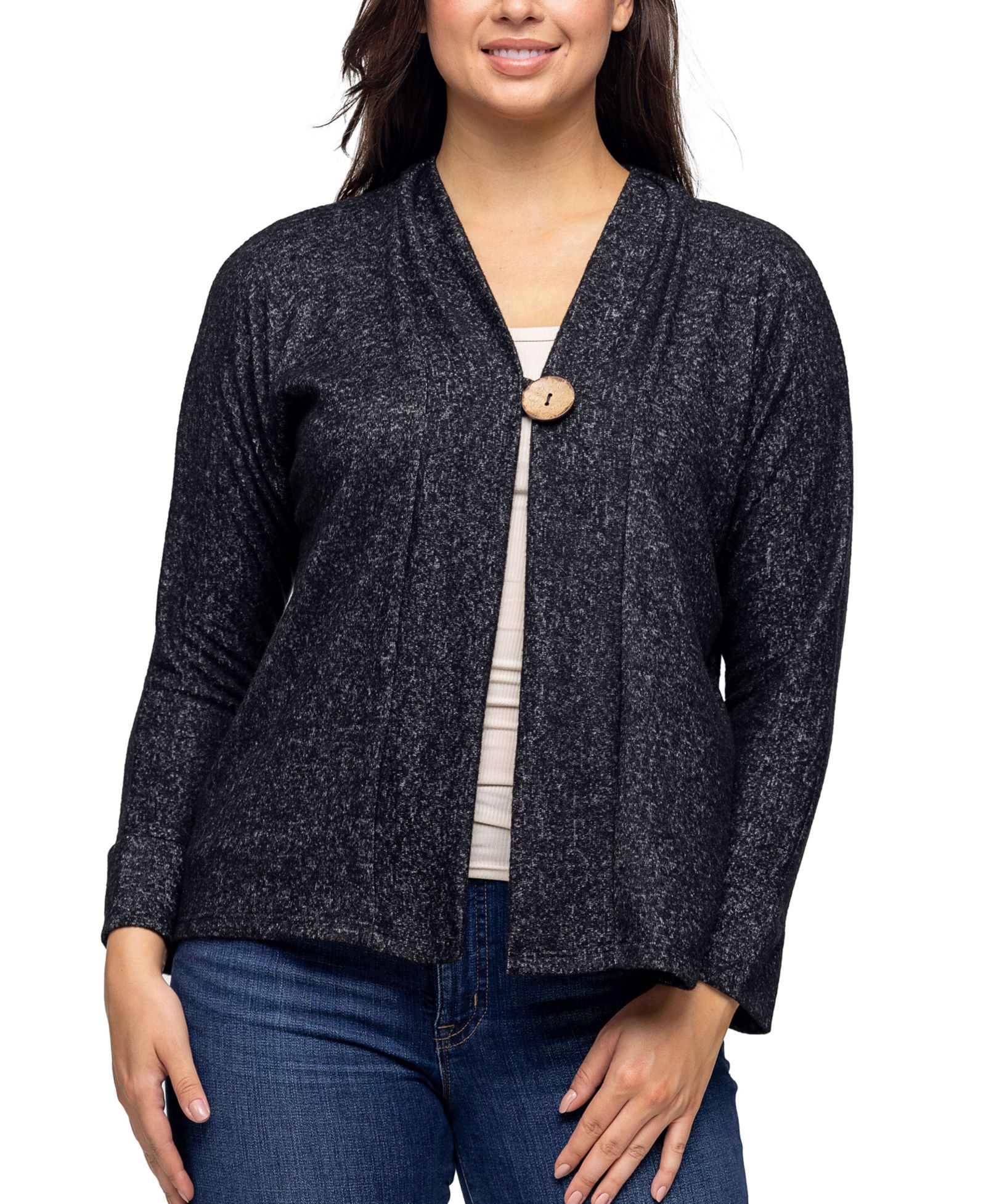 Женский кардиган 24seven Comfort Apparel Single Button Front Long Sleeve