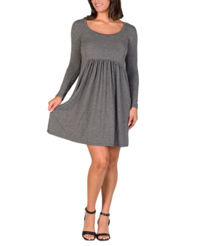 Женское длинное платье 24seven Comfort Apparel Babydoll Knee Length