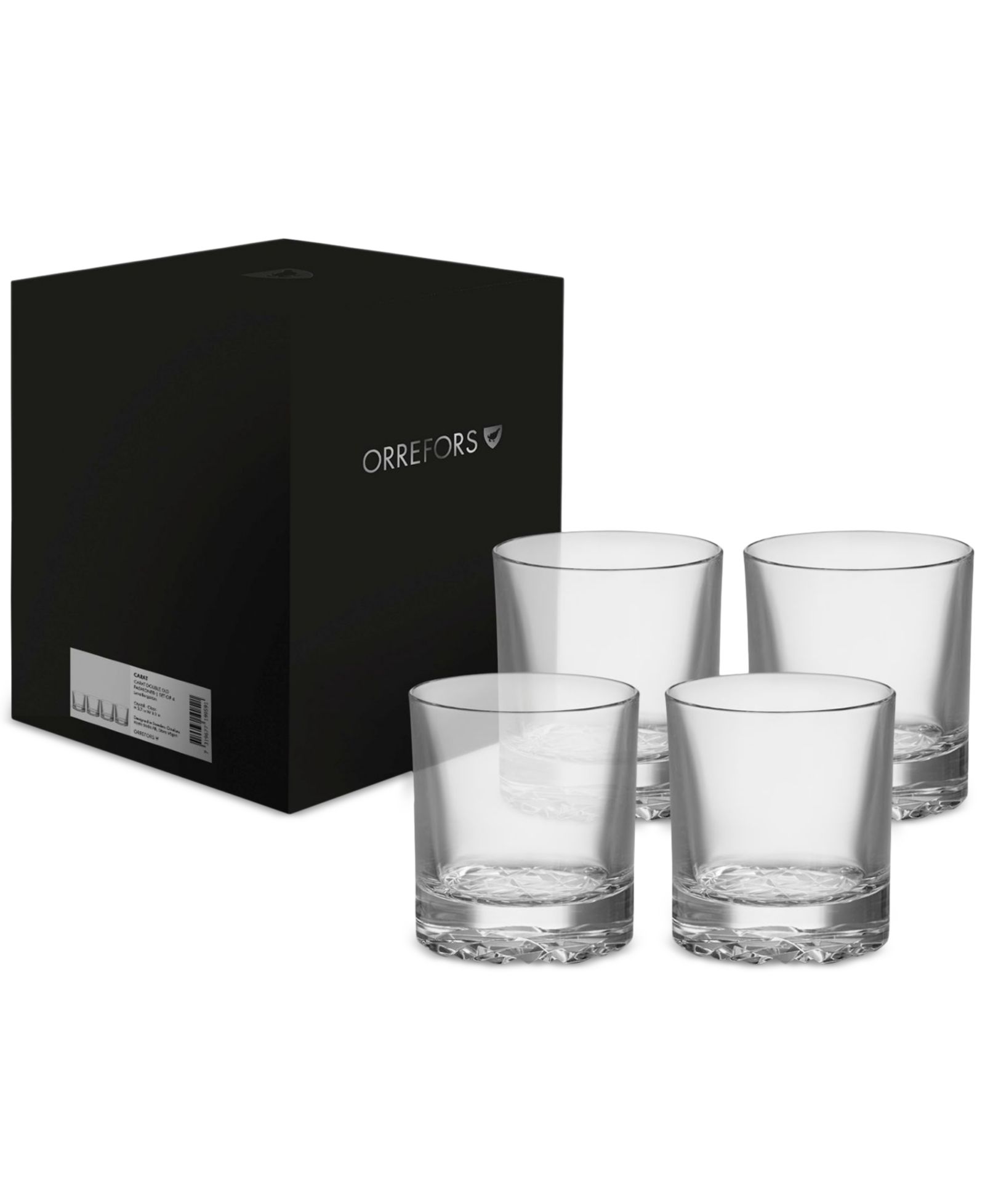 Orrefors Carat стаканы для виски, набор из 4 шт