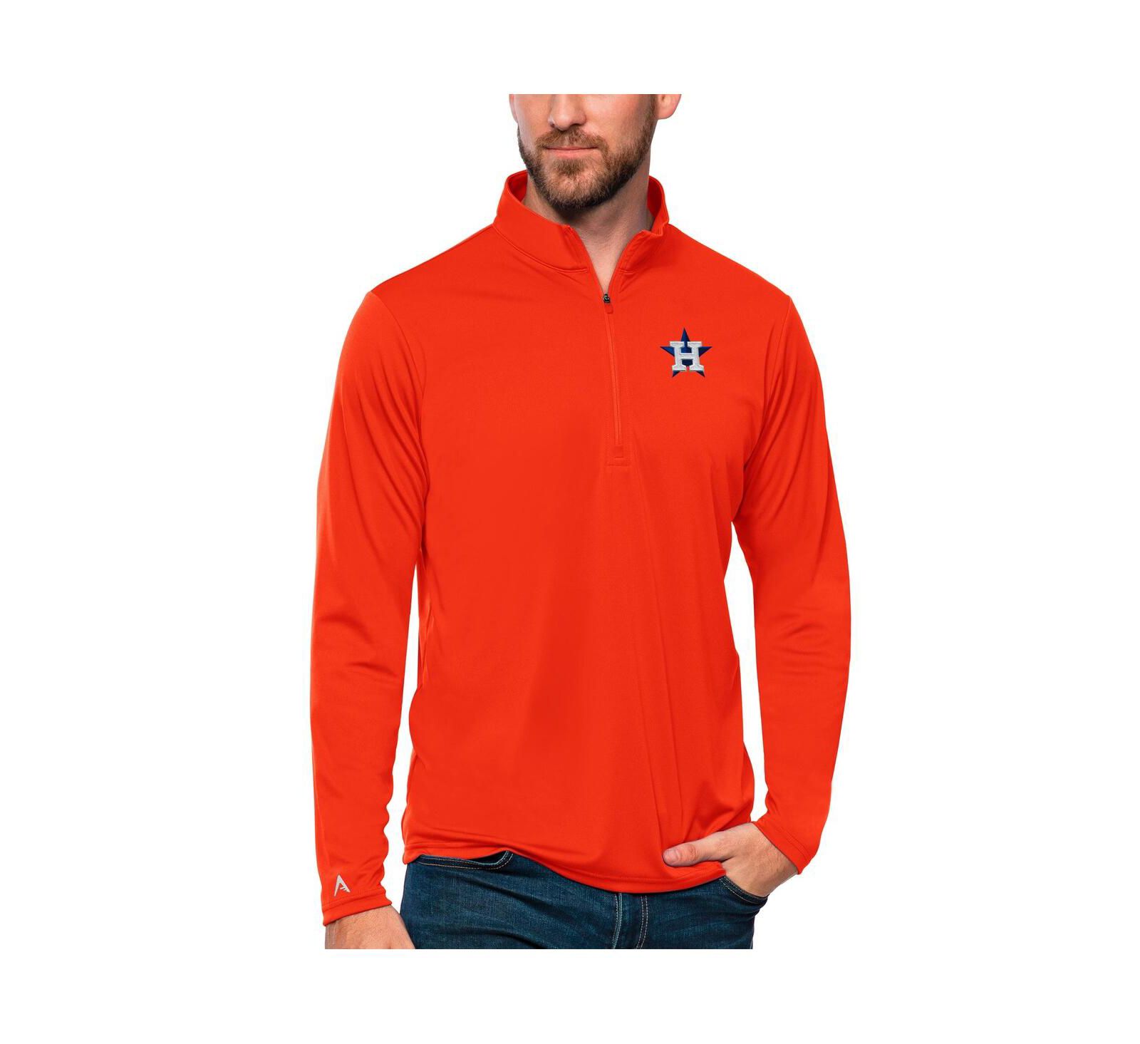 Antigua Мужской свитшот Quarter-Zip Houston Astros Orange