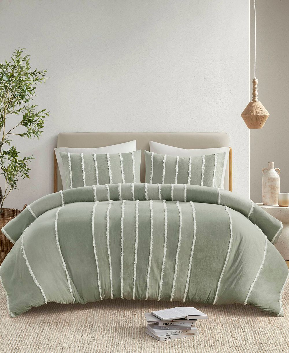 INK+IVY Striped Shay 3-Pc. Duvet Cover Set, Full/Queen