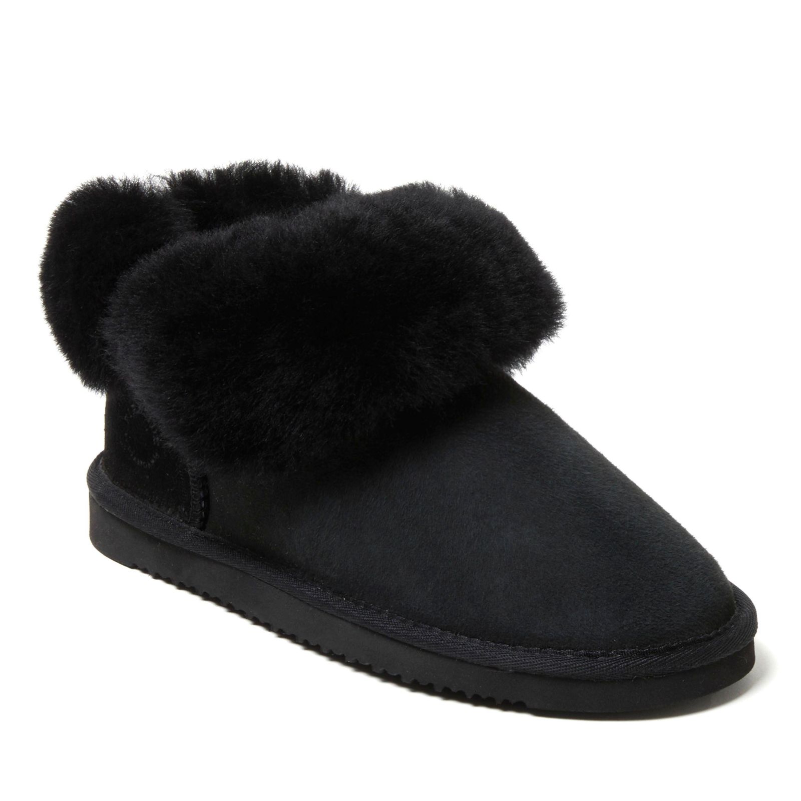Fireside By Dearfoams Women's Perth Genuine Shearling Foldover Boot