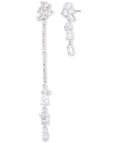 Emily in Paris Silver-Tone Pavé & Crystal Mismatch Drop Earrings