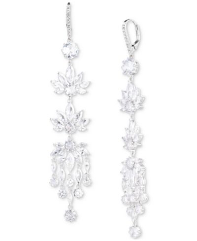 Серьги-люстры emily in paris silver-tone cubic zirconia