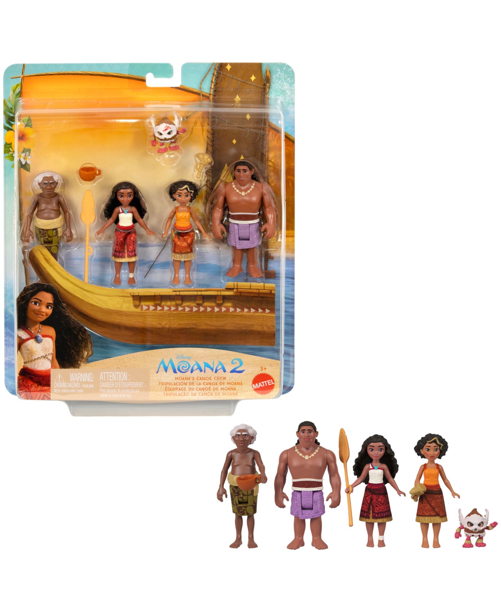 Игровой набор Disney Princess Moana 2 Canoe Crew