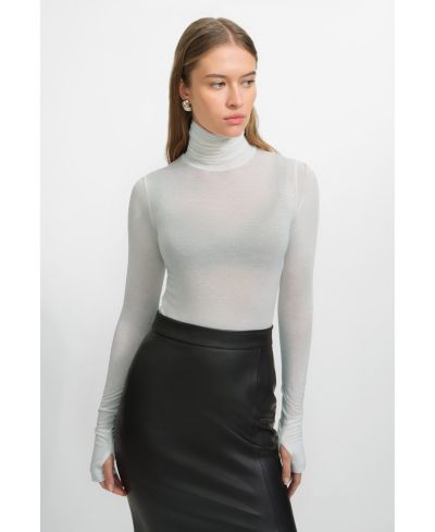 Женская водолазка Marcella Women's Eloise Sheer Turtleneck