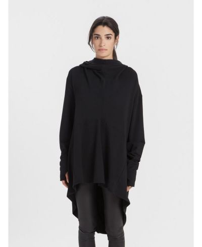 Marcella Women's Firenze High-Low Hem Dropped-Shoulder Hoodie with Thumbholes