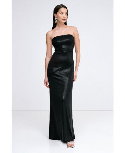 Marcella Women's Ciel Strapless Shiny Jersey Fitted Floor-Length Gown