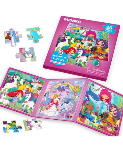 Quokka Magnetic Travel 20/24/36-Piece Puzzle Book, Ages 3+