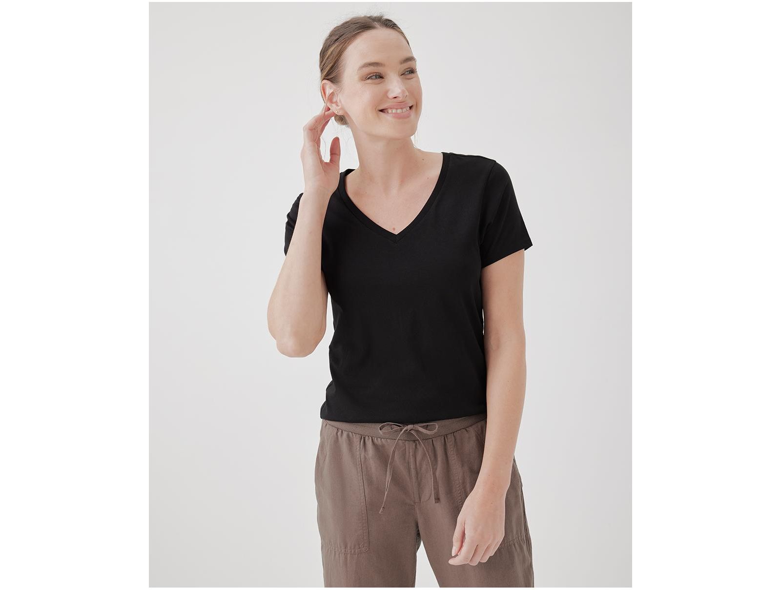 Pact Women's Softspun V-Neck Tee
