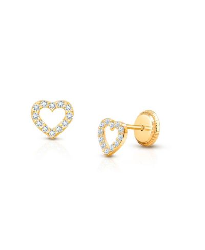 Серьги-гвоздики Tiny Blessings 14K Gold Love of Mine с винтовым замком