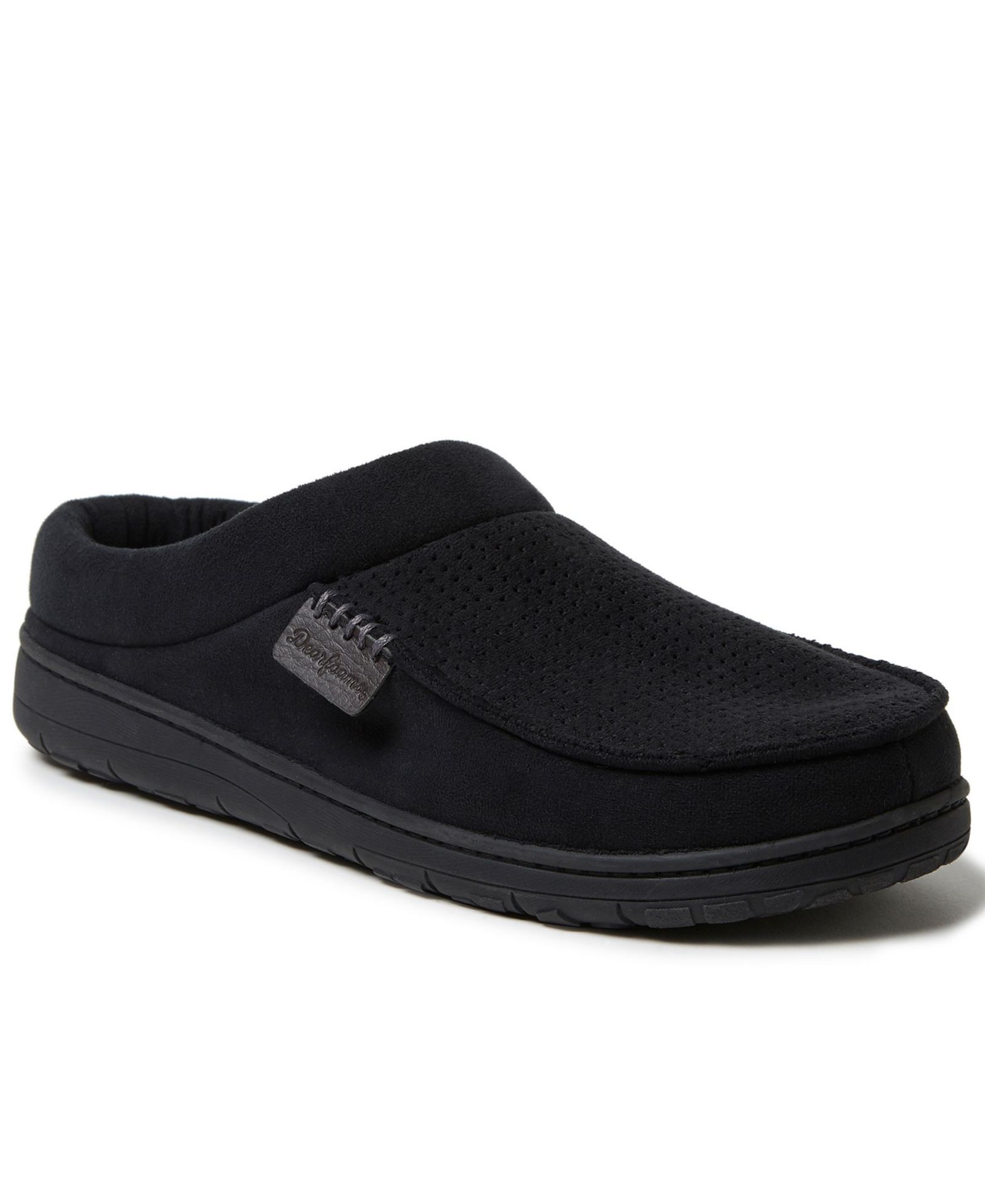 Dearfoams Men's Brendan Microsuede Cuff Clog Slippers