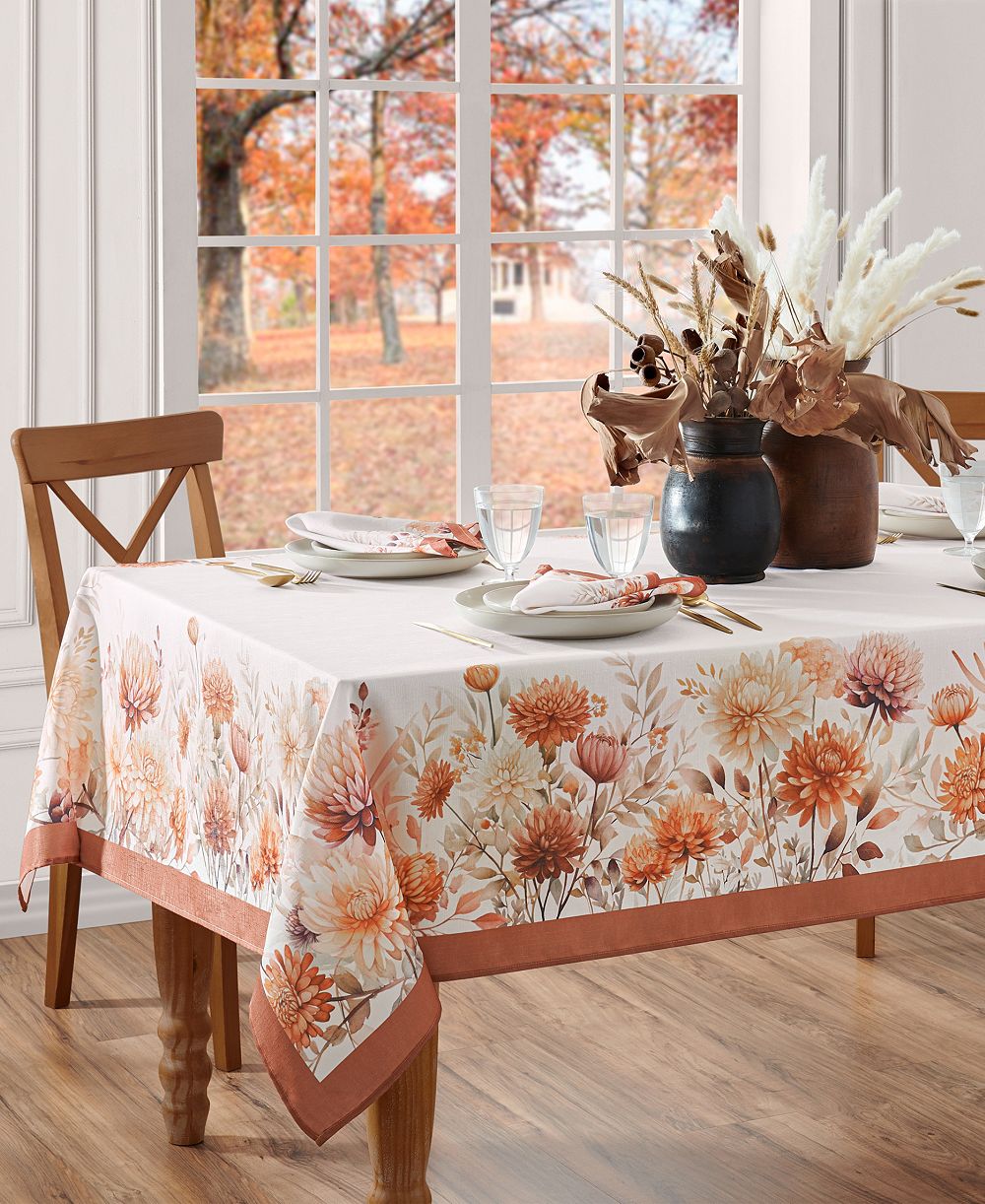 Скатерть Elrene Autumn Blooms прямоугольная, 60" x 144"