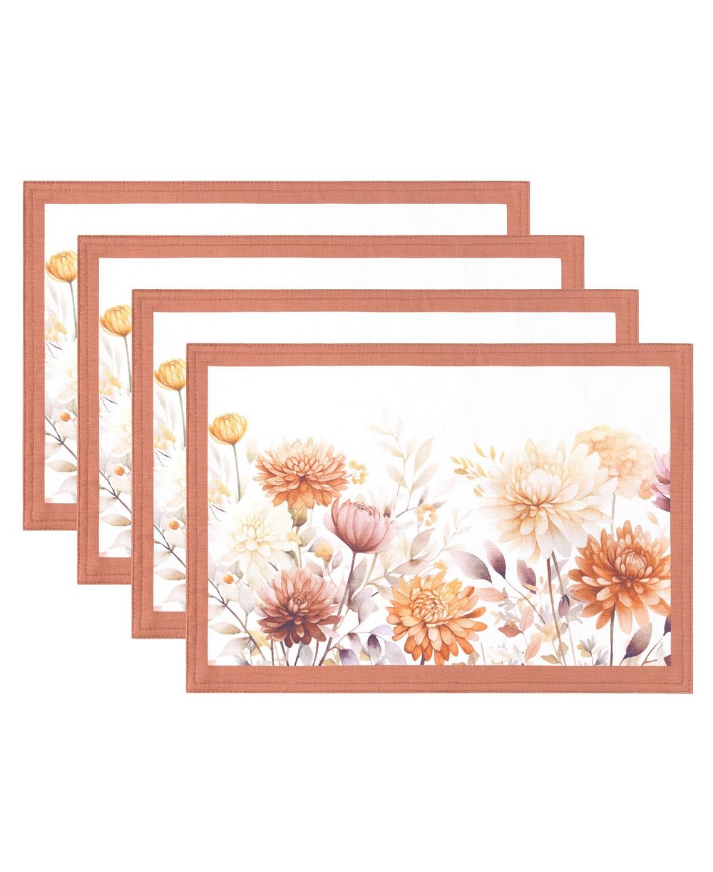 Салфетки Elrene Autumn Blooms 13" x 19", набор из 4 штук