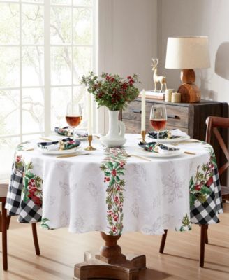 Круглая скатерть Elrene Holly Farmhouse Charm 70"x 70"