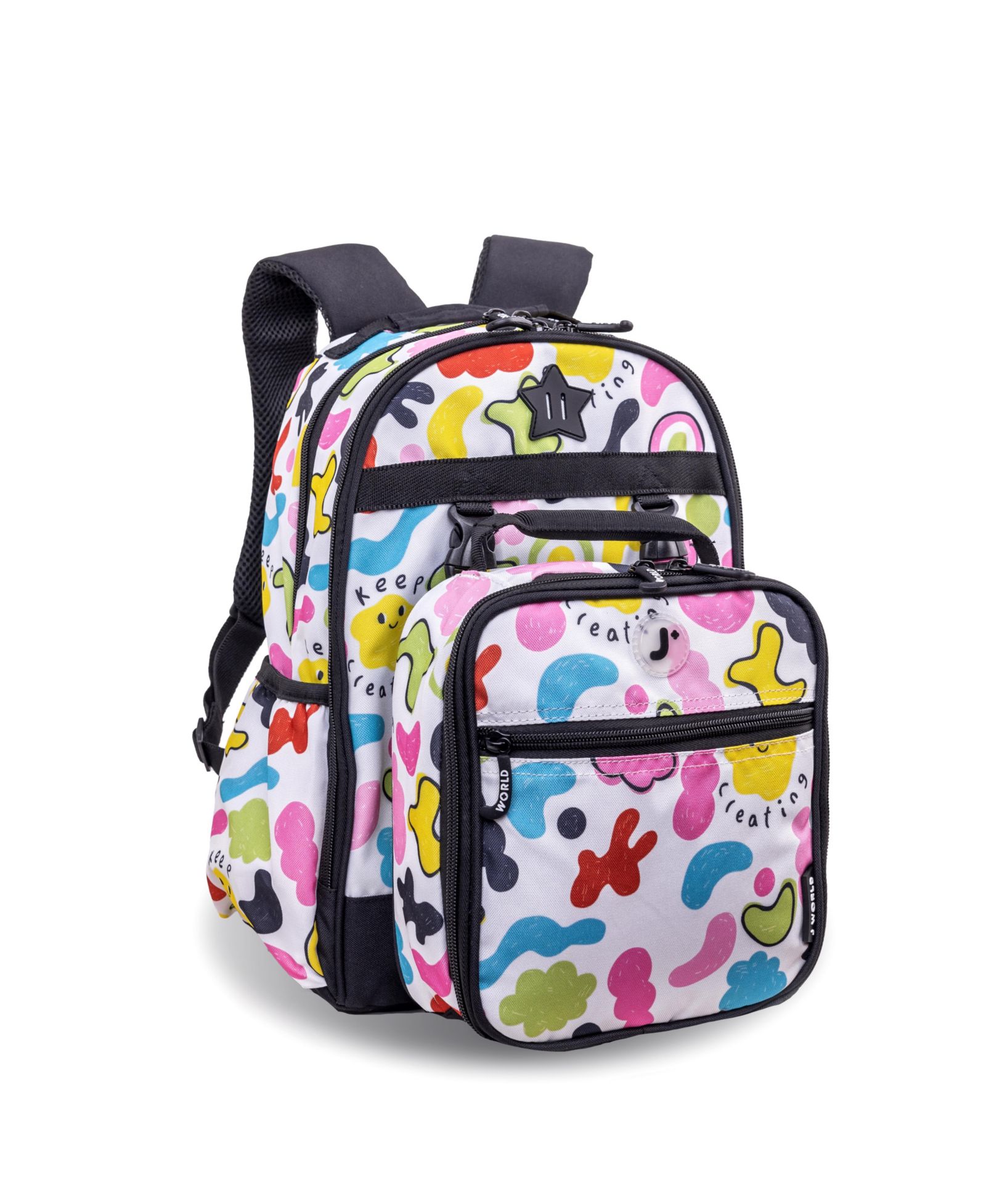 J World Boys Duet 16" Backpack With Detachable Lunch Box
