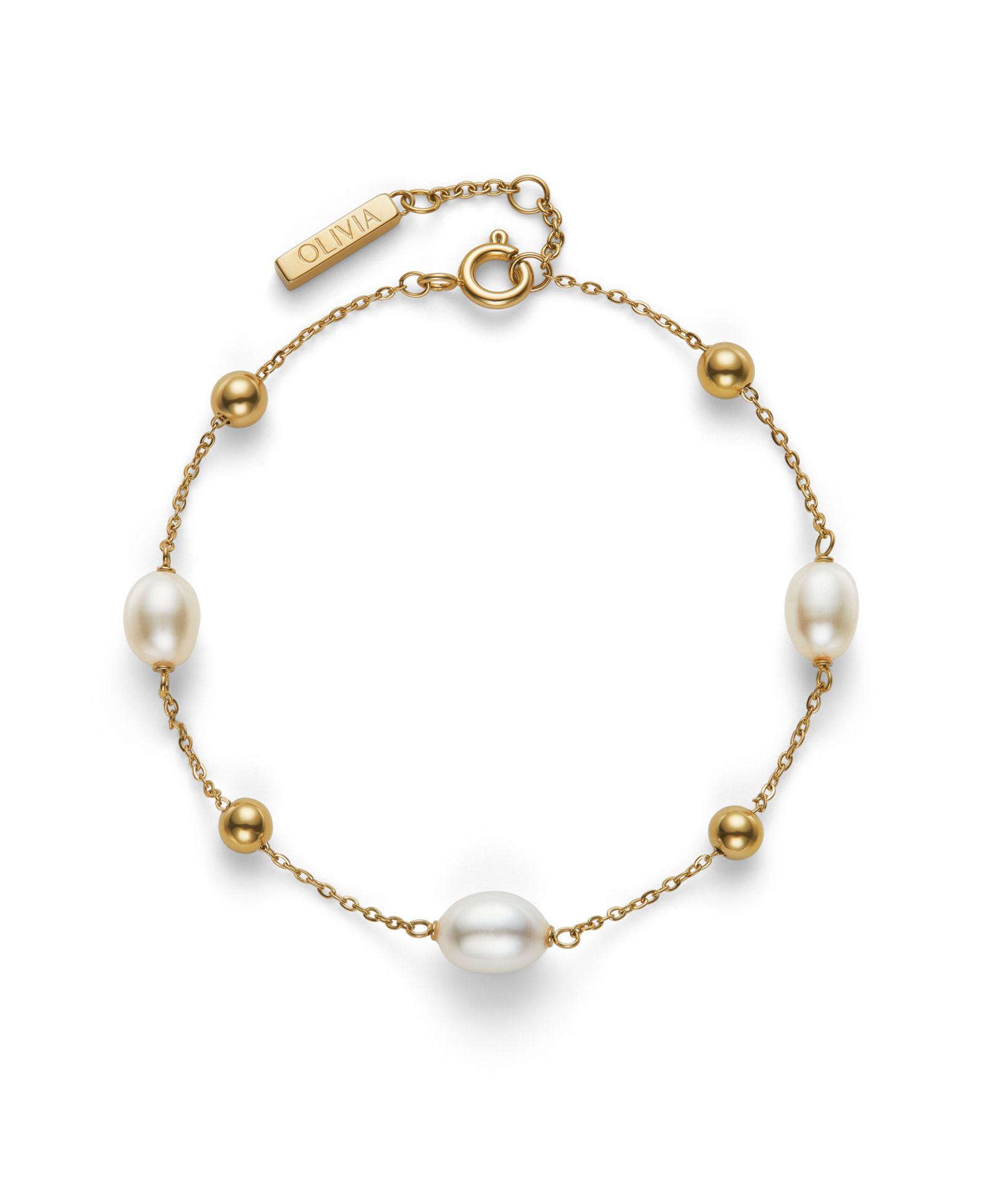 Olivia Burton by the Sea Cultivated Pearl Gold-Plated Bracelet