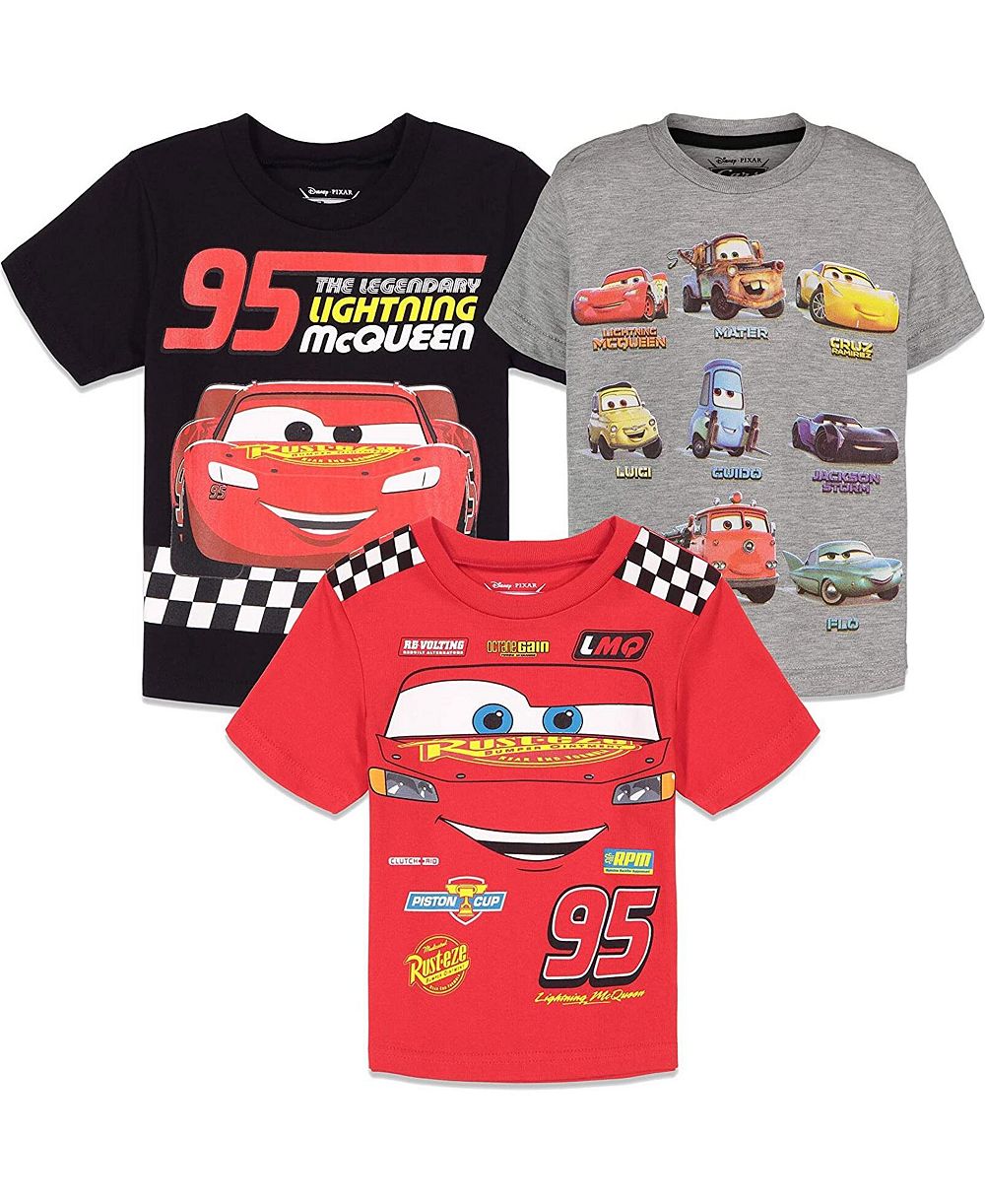 Cars Toddler Boys (2T-5T) 3-Pack T-Shirts