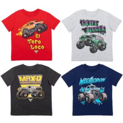 Набор из 4 футболок с принтом Monster Jam Boys El Toro Loco Zombie Maximum Destruction
