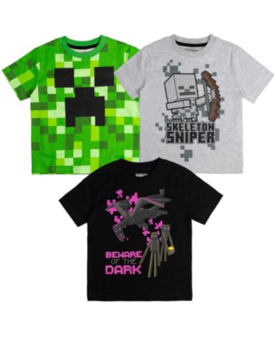 Minecraft Футболки для мальчиков, набор из 3 шт.